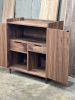 Liquor Cabinet with Glass Hangers, Bottle Storage, Drawers | Storage by Handhold Studio