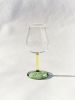 Hand Blown Tall Wine Glass in Yellow/Green | Drinkware by Barton Croft. Item composed of glass in country & farmhouse or japandi style