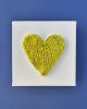 Yellow Heart Crystal 4" x 4" | Mixed Media in Paintings by Emeline Tate. Item composed of canvas and synthetic