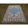 Mid-Century Vintage Handmade Turkish Kars Rug 5'4'' x 7'9'' | Area Rug in Rugs by Vintage Pillows Store. Item composed of cotton