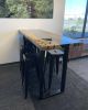 Luxury Custom Order, Black Epoxy Resin, Hexagon Honeycomb | Dining Table in Tables by LuxuryEpoxyFurniture. Item made of wood with synthetic