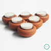 Voro Handmade Terracotta Tealight Holder (Pack of 2) | Candle Holder in Decorative Objects by Lit Lamps - Sustainable Mindful Lighting