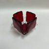 Transparent Red Glass Candleholder | Candle Holder in Decorative Objects by Sand & Iron