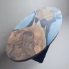 Custom Walnut Epoxy Oval Dining Table | Tables by Ironscustomwood. Item composed of walnut and synthetic