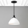 10 Inch White Shade Pendant Light - Model No. 8906 | Pendants by Peared Creation. Item composed of brass