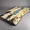 Live Edge Olive Epoxy Table Resin Dining Table | Tables by Ironscustomwood. Item composed of wood and metal
