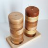 Pepper mill and salt mill set - cherry(birch)/oak/ash - 6'' | Vessels & Containers by Slice of wood / Tranche de bois