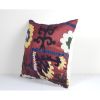 Uzbek hand embroidery Suzani pillow cover, Square Red Cushio | Cushion in Pillows by Vintage Pillows Store