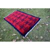 Vintage Angora Wool Red Mohair Tulu Rug - Organic Shaggy | Area Rug in Rugs by Vintage Pillows Store. Item composed of fabric