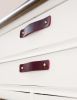 Wine Leather Handle [Round End] | Pull in Hardware by Keyaiira | leather + fiber | Artist Studio in Santa Rosa. Item composed of leather