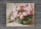 Peonies painting large, Peony painting oil,  Floral painting | Oil And Acrylic Painting in Paintings by Natart. Item made of canvas with synthetic works with contemporary style