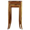 Haussmann® Teak Curved Table Set 1330-1634 Oak Oil | End Table in Tables by Haussmann®