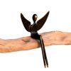 Black Patina Large Angel figure 4.75 inch | Sculptures by YENNY COCQ