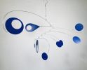 Mobile Royal Blue For Low Ceiling or Sun Room - Calypso | Wall Sculpture in Wall Hangings by Skysetter Designs. Item composed of metal compatible with modern style