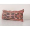Muted Turkish Oushak Rug Pillow - Faded Vintage Wool Rectang | Cushion in Pillows by Vintage Pillows Store