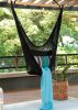 Black Macrame Woven Hammock Swing Chair | DIANA BLACK | Chairs by Limbo Imports Hammocks. Item made of wood with cotton