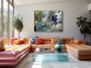 Dreamscape | Oil And Acrylic Painting in Paintings by Parineeta Patel- Nature Inspired Cosmic Abstracts. Item compatible with mid century modern and contemporary style