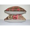 Set of Two 20" X 20" Turkish Kilim Pillow Cover | Sham in Linens & Bedding by Vintage Pillows Store. Item made of cotton with fiber