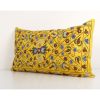 Vintage Floral Yellow Suzani Pillow Cover, Extra Long Samark | Cushion in Pillows by Vintage Pillows Store