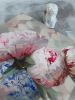 Peony flowers oil painting canvas original art, Floral | Oil And Acrylic Painting in Paintings by Natart. Item made of canvas with synthetic works with contemporary style