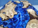 Custom Olive Ocean Epoxy Dining Room Table, River Resin | Dining Table in Tables by LuxuryEpoxyFurniture. Item composed of wood and synthetic