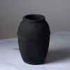 Paper Mache Vase, Black Minimal Shape | Vases & Vessels by FIG Living. Item made of paper works with boho & minimalism style