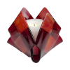 Red Checkerboard Glass Home Decor | Candle Holder in Decorative Objects by Sand & Iron