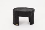 Rustic Sculptural Side Table, Burnt Black Wood, Carved, Unique, Logniture | Tables by Logniture