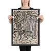 Framed Print - The Scavenger - Figurative Monochrome Warrior | Work by Eman's Gallery