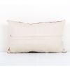 Handmade Organic Wool Lumbar Red Kilim Pillow Cover, Ethnic | Cushion in Pillows by Vintage Pillows Store