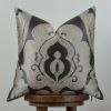 Shiny Medallion on Charcoal Decorative Pillow 18x18 | Pillows by Vantage Design