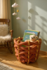 (M) Hull Basket in Red Earth Ultra suede | Storage Basket in Storage by Knots Studio