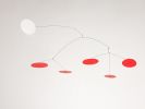 Sol Red Mobile | Sculptures by OM Editions. Item made of steel