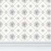 Trellis - Violet and Aster - Greyscale - Small Print | Wallpaper in Wall Treatments by Sean Martorana. Item composed of paper