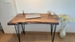 Custom Walnut Office Wooden Desk | Tables by Brave Wood. Item made of walnut with metal