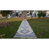 Vintage Turkish Oushak Extra Long Runner With Modern Style | Runner Rug in Rugs by Vintage Pillows Store. Item made of cotton with fiber