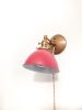 Adjustable Bedside Reading Wall Light, Antique Brass & Matte | Sconces by Retro Steam Works. Item made of fabric with brass works with mid century modern style