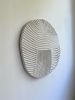 3D Relief Painting: Sculptural Marble Plaster Wall Art, Irregular Shape Round Piece | Wall Sculpture in Wall Hangings by Vaiva Art Atelier
