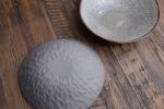 STC open pasta bowl "TEXTURED" - organic natural shape stone | Dinnerware by Laima Ceramics. Item composed of stoneware in minimalism style
