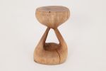 Walnut Solid Wood Sculptural Side Table, Original Contemporary Design | Tables by Logniture