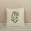 Green Oasis Block Print Cushion | Pillows by Ninéh