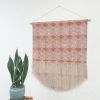 Scallop Block Print Fringe Wall Hanging in Terra Cotta | Tapestry in Wall Hangings by Julia Canright | Ojai Valley Inn in Ojai