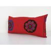 Suzani Body Pillow Fashioned from a Tashkent Suzani, Long Uz | Cushion in Pillows by Vintage Pillows Store