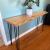 Wood Console Table Custom Live Edge Walnut | Tables by Ironscustomwood. Item made of walnut
