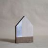 Modern little House Sculpture - White/Silver No.16 | Sculptures by Susan Laughton Artist. Item made of wood