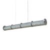 Crystal Cage LED Long Linear Suspension Aluminum | Pendants by Michael McHale Designs. Item made of aluminum