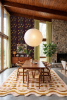 Campanas Wallpaper, eggplant and toffee | Wall Treatments by Samantha Santana Wallpaper & Creative Studio