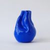 Alexis Porcelain Hand-crafted Blue Vase | Vases & Vessels by Vivee Home