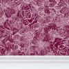 All the Flowers Magenta on Pink - Wallpaper Large Print | Wall Treatments by Sean Martorana. Item made of paper