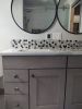 Pebbles Black Speckle Square Knob | Hardware by Windborne Studios. Item made of glass